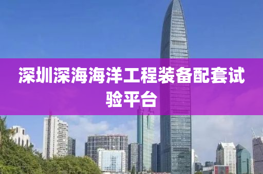 深圳深海海洋工程裝備配套試驗(yàn)平臺(tái)