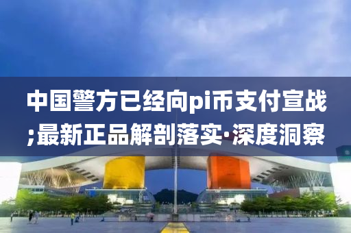 中國警方已經(jīng)向pi幣支付宣戰(zhàn);最新正品解剖落實·深度洞察