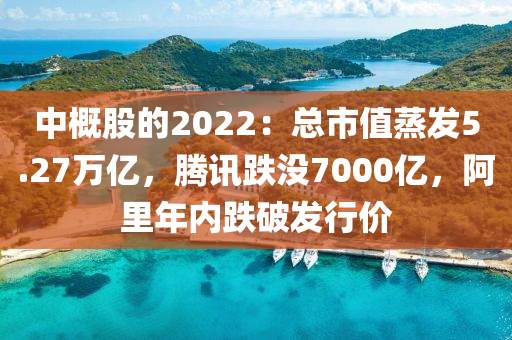 中概股的2022：總市值蒸發(fā)5.27萬億，騰訊跌沒7000億，阿里年內跌破發(fā)行價