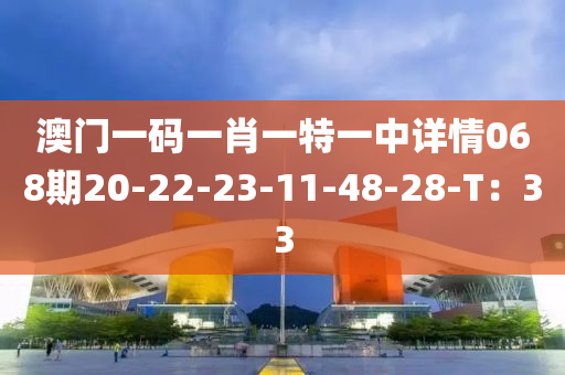 澳門(mén)一碼一肖一特一中詳情068期20-22-23-11-48-28-T：33