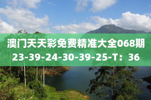 澳門天天彩免費(fèi)精準(zhǔn)大全068期23-39-24-30-39-25-T：36