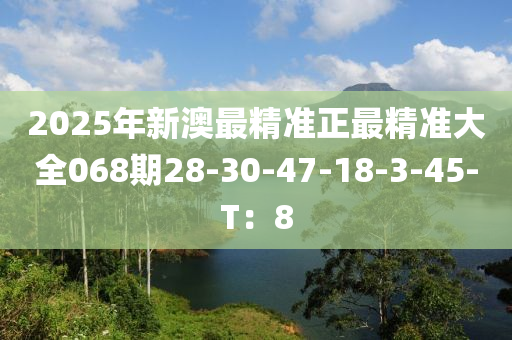 2025年新澳最精準正最精準大全068期28-30-47-18-3-45-T：8