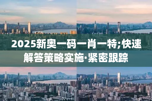 2025新奧一碼一肖一特;快速解答策略實(shí)施·緊密跟蹤