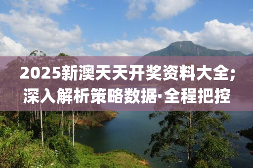 2025新澳天天開獎資料大全;深入解析策略數(shù)據(jù)·全程把控