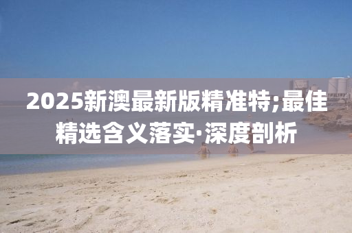 2025新澳最新版精準(zhǔn)特;最佳精選含義落實(shí)·深度剖析