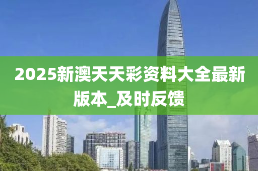 2025新澳天天彩資料大全最新版本_及時反饋