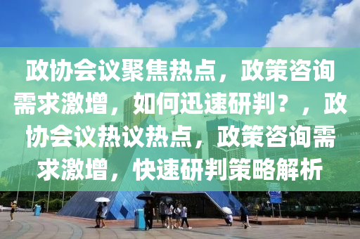 政協(xié)會議聚焦熱點，政策咨詢需求激增，如何迅速研判？，政協(xié)會議熱議熱點，政策咨詢需求激增，快速研判策略解析