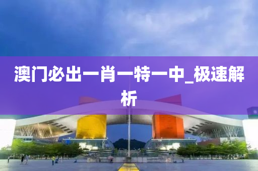 澳門必出一肖一特一中_極速解析