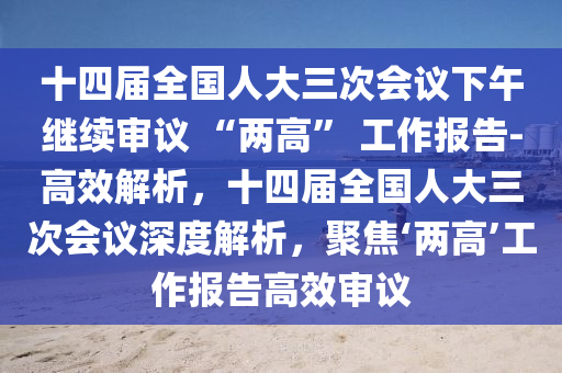 十四屆全國人大三次會議下午繼續(xù)審議 “兩高” 工作報告-高效解析，十四屆全國人大三次會議深度解析，聚焦‘兩高’工作報告高效審議