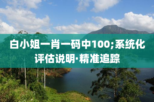 白小姐一肖一碼中100;系統(tǒng)化評估說明·精準(zhǔn)追蹤
