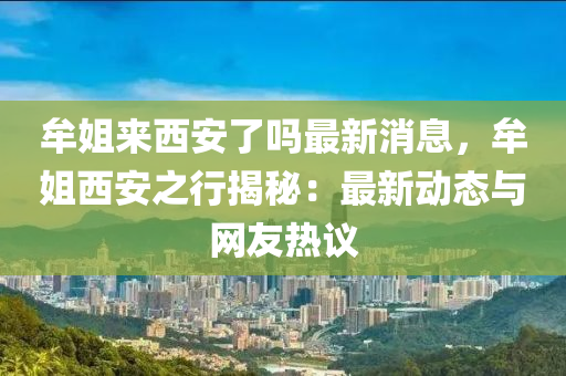 牟姐來(lái)西安了嗎最新消息，牟姐西安之行揭秘：最新動(dòng)態(tài)與網(wǎng)友熱議