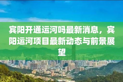 賓陽(yáng)開(kāi)通運(yùn)河嗎最新消息，賓陽(yáng)運(yùn)河項(xiàng)目最新動(dòng)態(tài)與前景展望