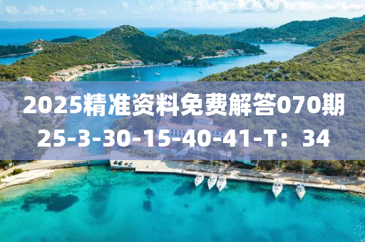 2025精準(zhǔn)資料免費(fèi)解答070期25-3-30-15-40-41-T：34