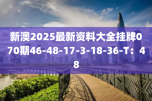新澳2025最新資料大全掛牌070期46-48-17-3-18-36-T：48