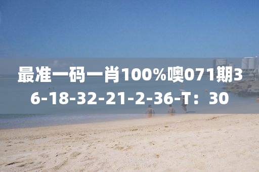 最準(zhǔn)一碼一肖100%噢071期36-18-32-21-2-36-T：30