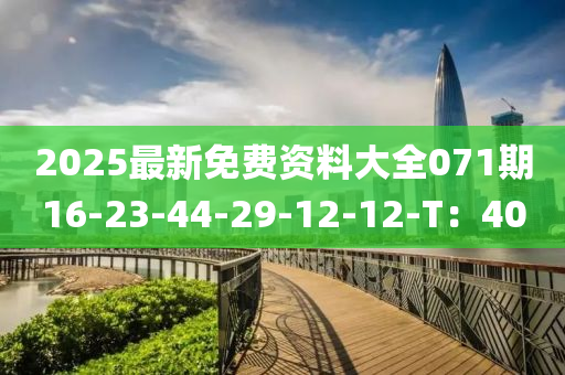 2025最新免費資料大全071期16-23-44-29-12-12-T：40