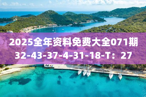 2025全年資料免費大全071期32-43-37-4-31-18-T：27