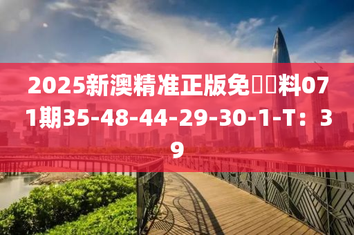 2025新澳精準正版免費資料071期35-48-44-29-30-1-T：39