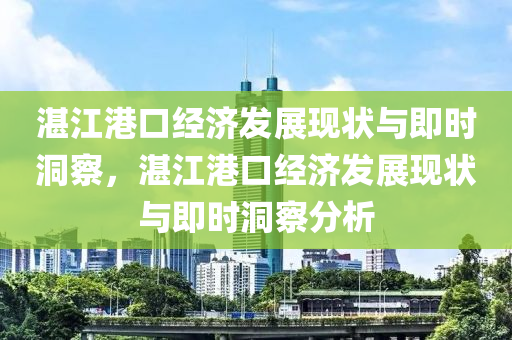 湛江港口經(jīng)濟(jì)發(fā)展現(xiàn)狀與即時洞察，湛江港口經(jīng)濟(jì)發(fā)展現(xiàn)狀與即時洞察分析
