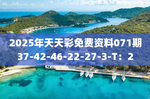 2025年天天彩免費(fèi)資料071期37-42-46-22-27-3-T：2