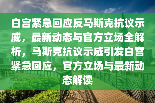 白宮緊急回應反馬斯克抗議示威，最新動態(tài)與官方立場全解析，馬斯克抗議示威引發(fā)白宮緊急回應，官方立場與最新動態(tài)解讀