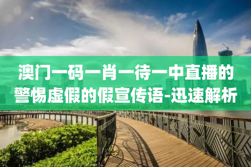 澳門(mén)一碼一肖一待一中直播的警惕虛假的假宣傳語(yǔ)-迅速解析