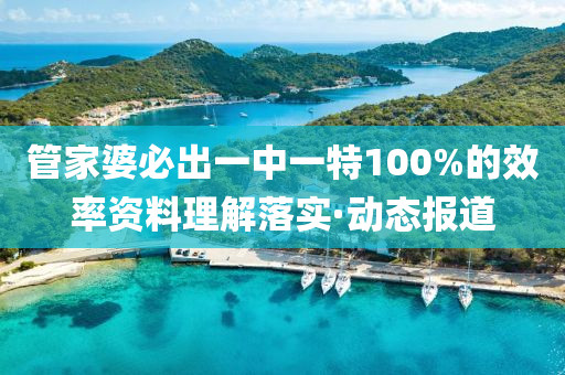 管家婆必出一中一特100%的效率資料理解落實·動態(tài)報道