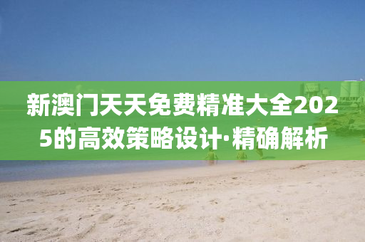 新澳門(mén)天天免費(fèi)精準(zhǔn)大全2025的高效策略設(shè)計(jì)·精確解析
