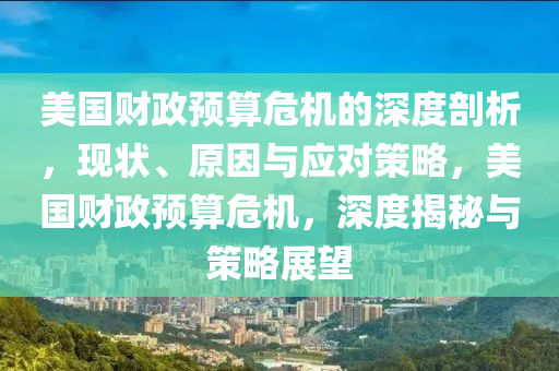 美國財政預(yù)算危機的深度剖析，現(xiàn)狀、原因與應(yīng)對策略，美國財政預(yù)算危機，深度揭秘與策略展望