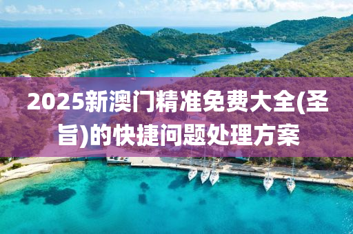 2025新澳門精準(zhǔn)免費(fèi)大全(圣旨)的快捷問(wèn)題處理方案