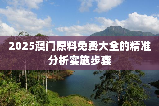 2025澳門原料免費(fèi)大全的精準(zhǔn)分析實(shí)施步驟