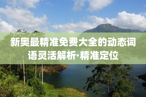 新奧最精準免費大全的動態(tài)詞語靈活解析·精準定位