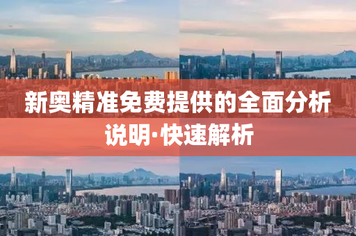 新奧精準(zhǔn)免費(fèi)提供的全面分析說(shuō)明·快速解析