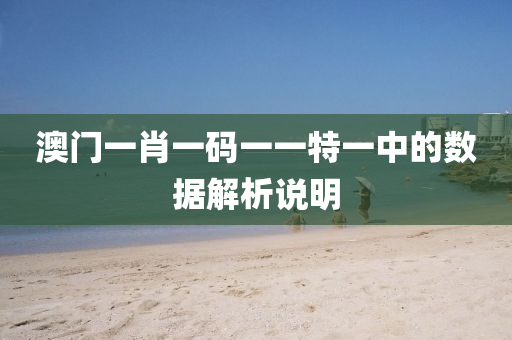 澳門(mén)一肖一碼一一特一中的數(shù)據(jù)解析說(shuō)明
