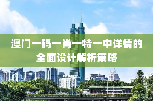 澳門(mén)一碼一肖一特一中詳情的全面設(shè)計(jì)解析策略
