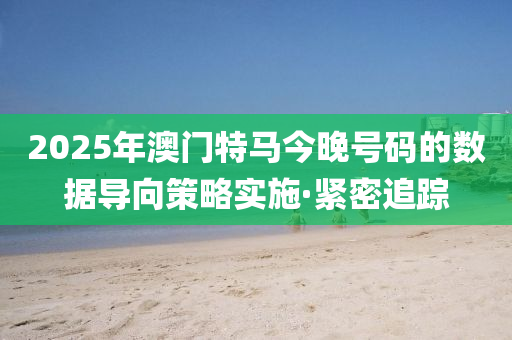 2025年澳門特馬今晚號(hào)碼的數(shù)據(jù)導(dǎo)向策略實(shí)施·緊密追蹤