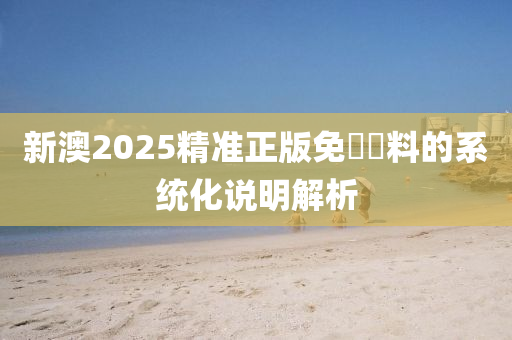 新澳2025精準(zhǔn)正版免費(fèi)資料的系統(tǒng)化說明解析