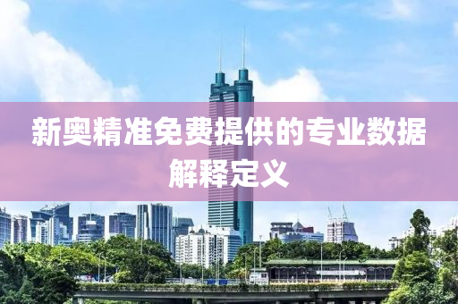 新奧精準(zhǔn)免費(fèi)提供的專業(yè)數(shù)據(jù)解釋定義