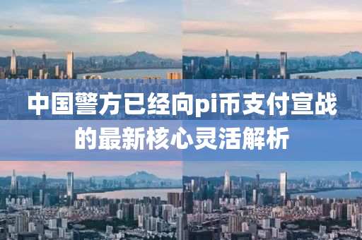 中國警方已經(jīng)向pi幣支付宣戰(zhàn)的最新核心靈活解析