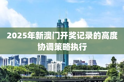 2025年新澳門開獎(jiǎng)記錄的高度協(xié)調(diào)策略執(zhí)行