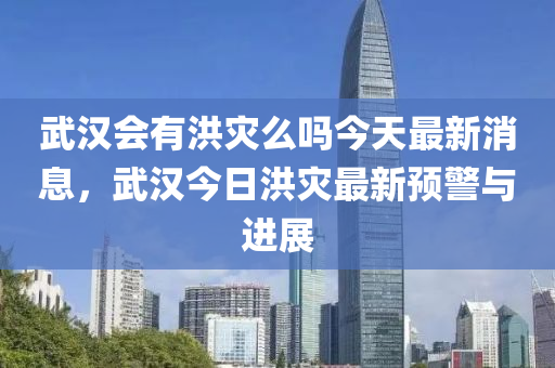 武漢會有洪災么嗎今天最新消息，武漢今日洪災最新預警與進展