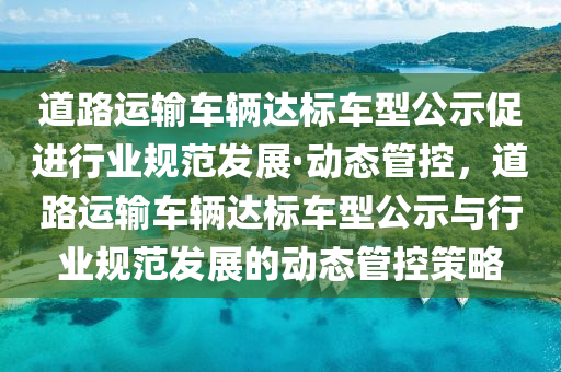 道路運輸車輛達標車型公示促進行業(yè)規(guī)范發(fā)展·動態(tài)管控，道路運輸車輛達標車型公示與行業(yè)規(guī)范發(fā)展的動態(tài)管控策略