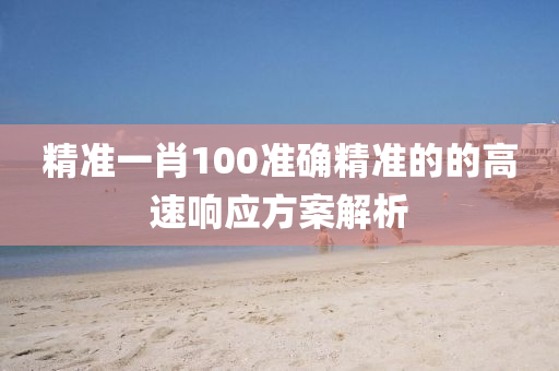 精準一肖100準確精準的的高速響應方案解析