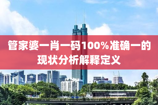 管家婆一肖一碼100%準(zhǔn)確一的現(xiàn)狀分析解釋定義