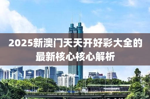2025新澳門天天開好彩大全的最新核心核心解析