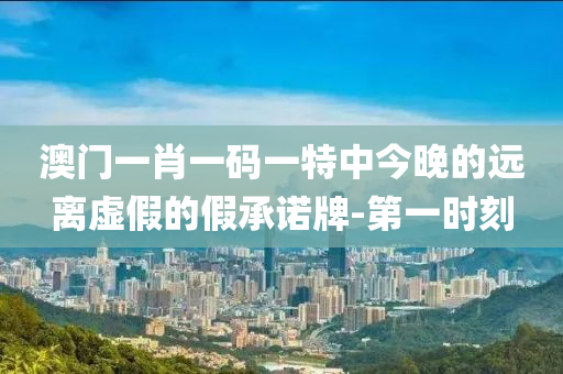 澳門一肖一碼一特中今晚的遠離虛假的假承諾牌-第一時刻