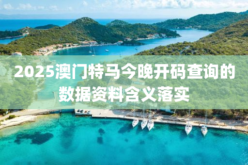 2025澳門特馬今晚開碼查詢的數(shù)據(jù)資料含義落實