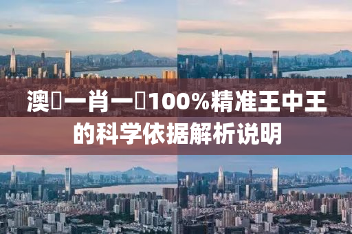 澳門一肖一碼100%精準王中王的科學依據解析說明