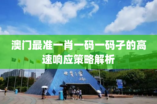 澳門(mén)最準(zhǔn)一肖一碼一碼孑的高速響應(yīng)策略解析