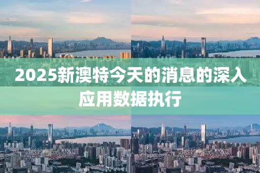 2025新澳特今天的消息的深入應(yīng)用數(shù)據(jù)執(zhí)行